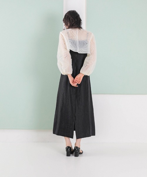 Kana ドレス 「kaene別注企画」チュールエンブロイダリーボレロ 光沢