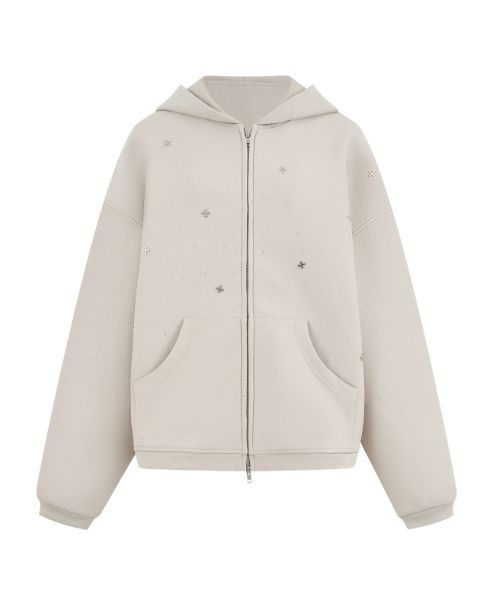 ANDWANG パーカー kirakira jewel zip up レディース : ZOZOTOWN Yahoo