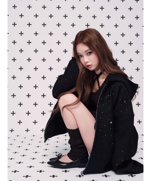 ANDWANG パーカー kirakira jewel zip up レディース : ZOZOTOWN Yahoo