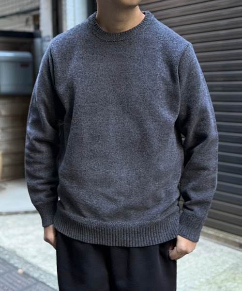 ikka（イッカ） セーター ニット Wフェイスモールクルーニット メンズ
