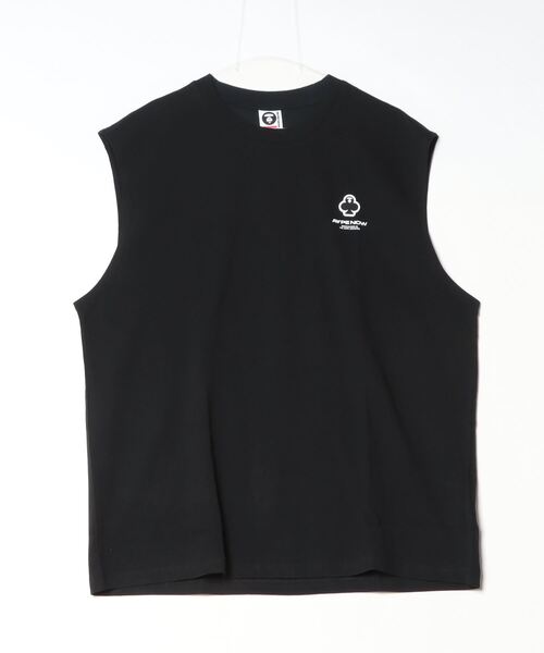 「AAPE BY A BATHING APE」 ノースリーブトップス X-LARGE ブラック メンズ_画像2