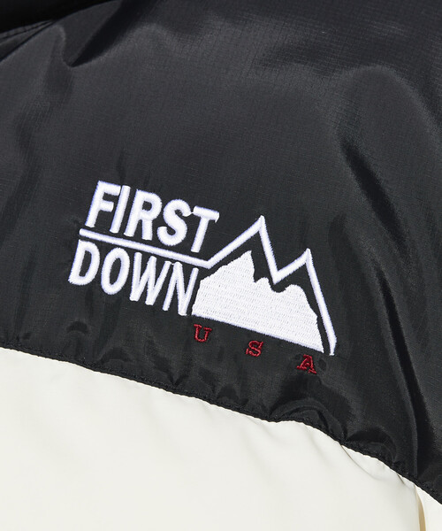 「FIRST DOWN」 ダウンジャケット X-LARGE ブラック メンズ_画像5