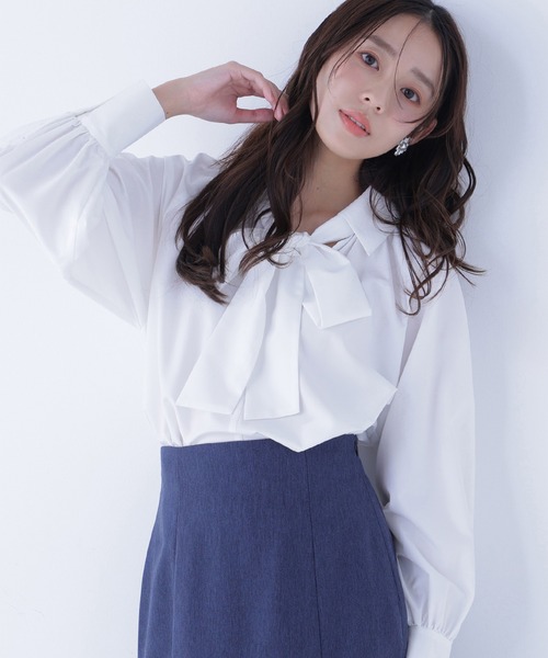 NATURAL BEAUTY Purpose ブラウス　ネイビー　紺 NATURAL BEAUTY BASIC（ナチュラルビューティーベーシック） ブラウス