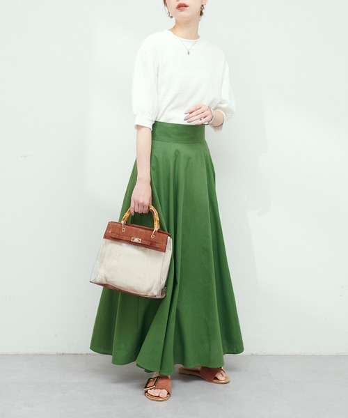 「natural couture」 半袖カットソー FREE オフホワイト レディース_画像7