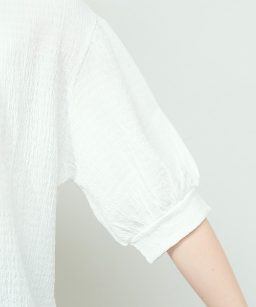 「natural couture」 半袖カットソー FREE オフホワイト レディース_画像9