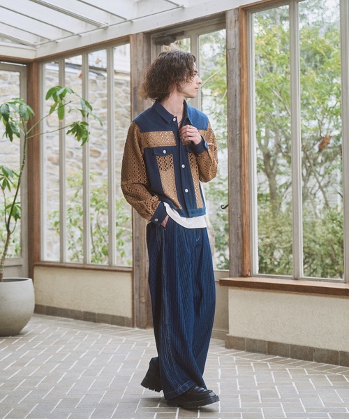 Casper John（キャスパージョン） ワイドパンツ ジーンズ Side pin 