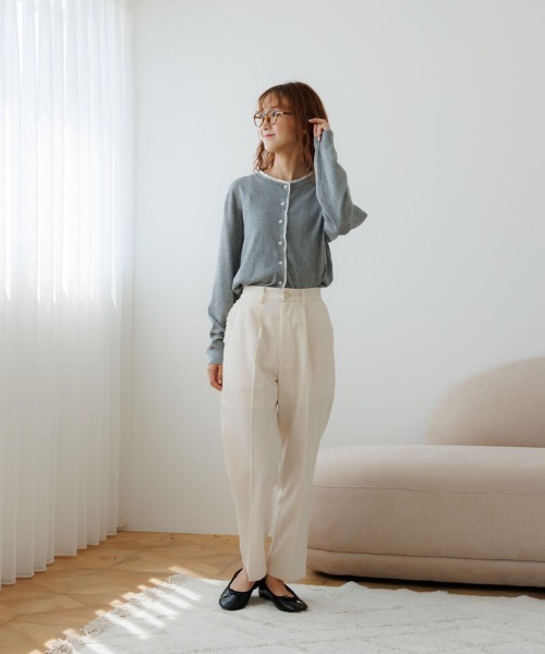 「flower」 ニットカーディガン FREE ブラック レディース_画像5