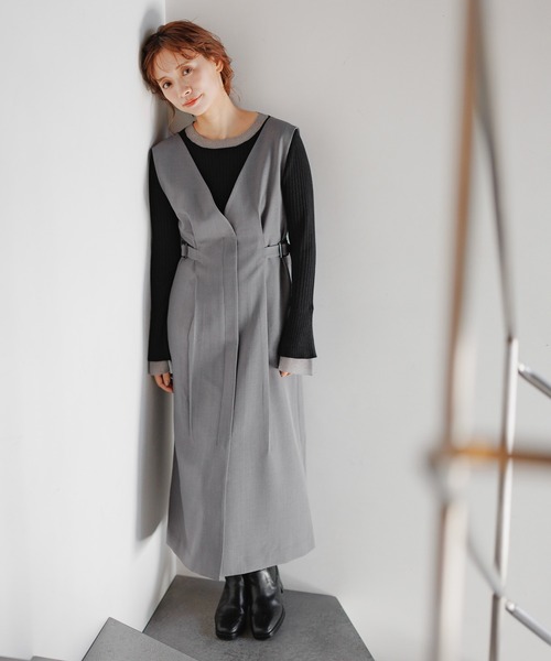 「mysty woman」 長袖ニット FREE ベージュ レディース_画像5