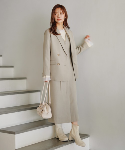 「mysty woman」 長袖ニット FREE ベージュ レディース_画像6
