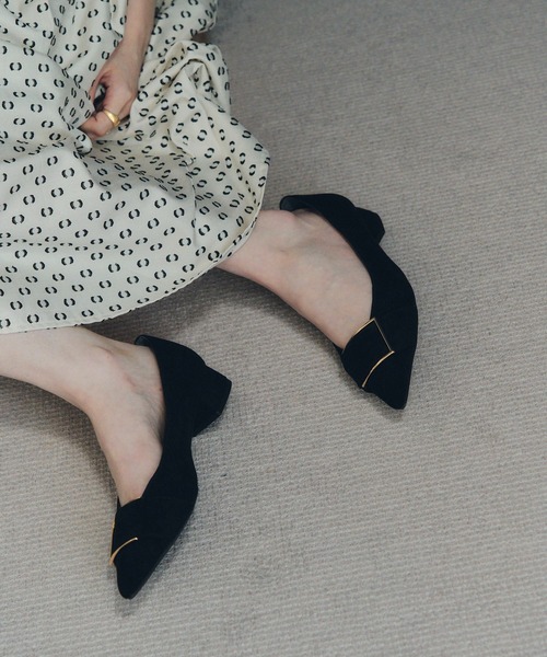 「YECCA VECCA」 パンプス 24.5cm ブラック レディース_画像5