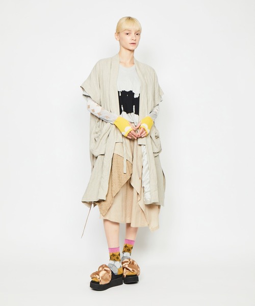 「gomme」 半袖Tシャツ MEDIUM ベージュ レディース_画像8