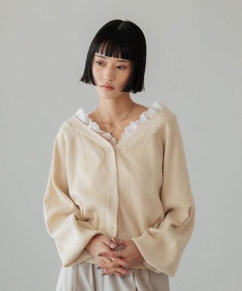 新品　theory 23SS レースステッチ　ロングカーディガン セオリー(Theory)公式通販
