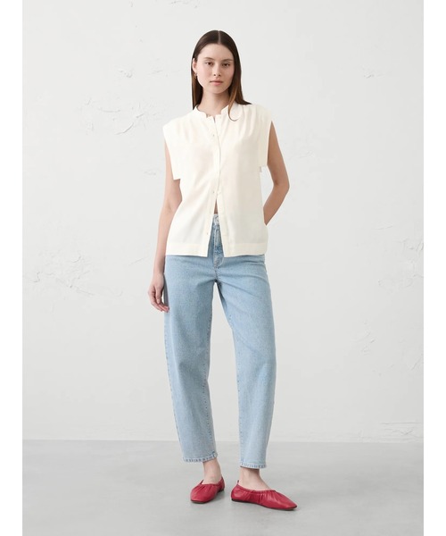 「BANANA REPUBLIC FACTORY STORE」 ノースリーブブラウス M ホワイト レディース_画像4