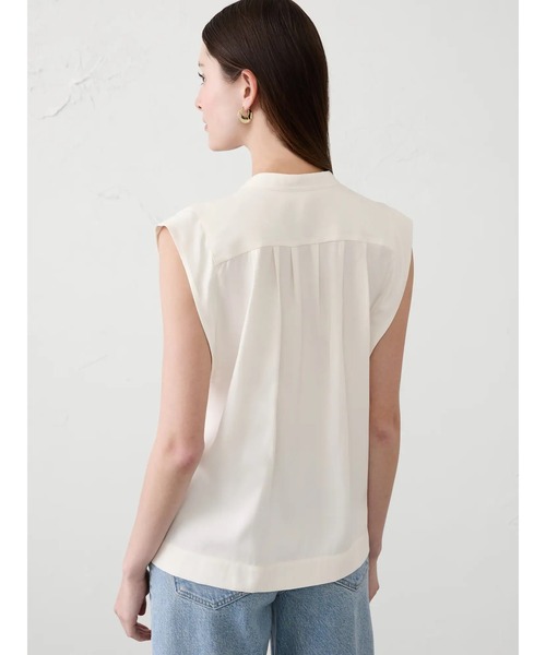 「BANANA REPUBLIC FACTORY STORE」 ノースリーブブラウス M ホワイト レディース_画像5