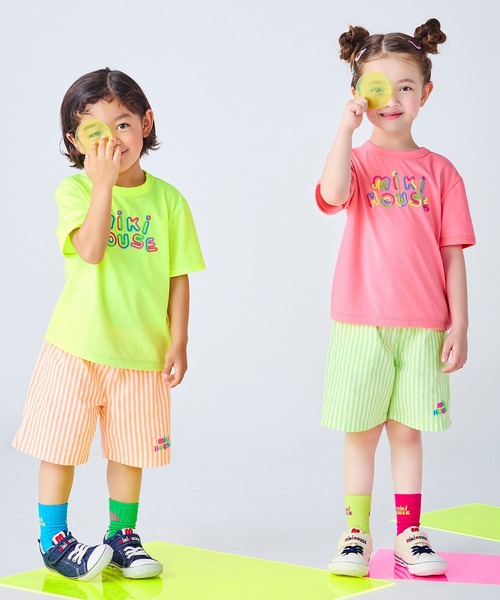 MIKI HOUSE（ミキハウス） tシャツ 「WEB限定」ネオンカラー半袖T