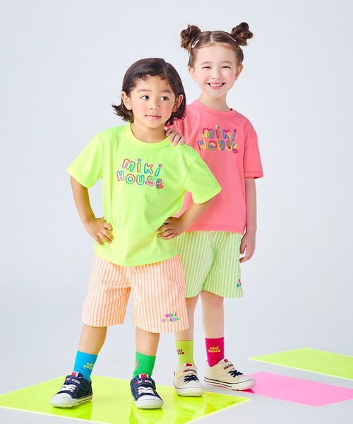 MIKI HOUSE（ミキハウス） tシャツ 「WEB限定」ネオンカラー半袖T