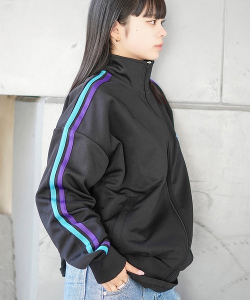 「THRASHER」 ジャージブルゾン MEDIUM ブラック メンズの画像