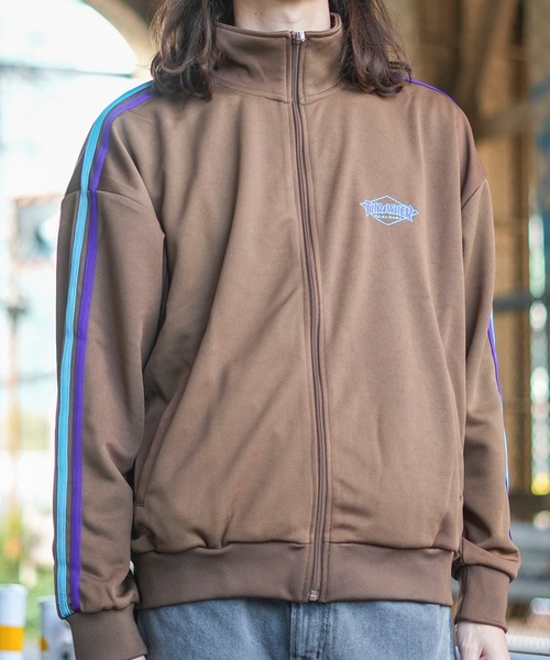 「THRASHER」 ジャージブルゾン MEDIUM ブラック メンズの画像
