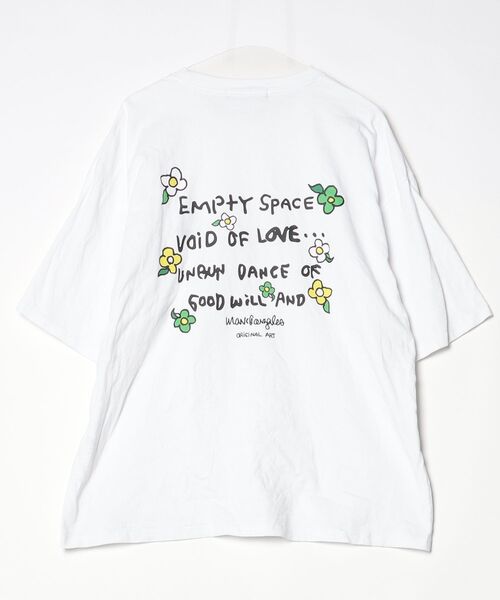 「Mark Gonzales」 ワンポイント7分袖Tシャツ L ホワイト メンズ_画像2