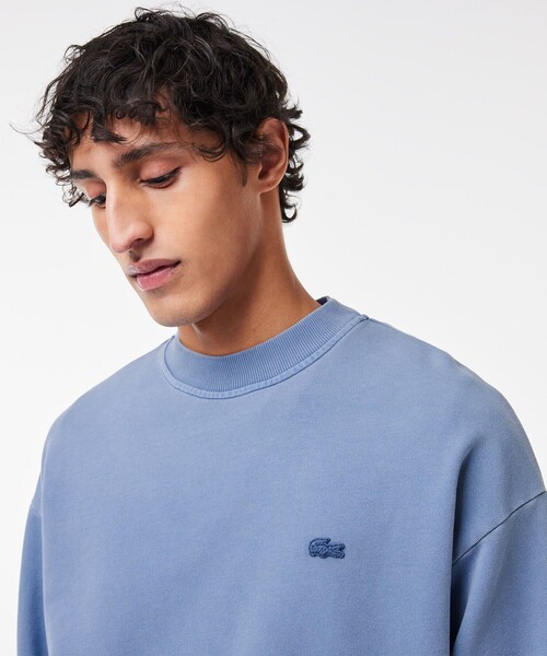「LACOSTE」 スウェットカットソー 4 ダークブルー メンズの画像