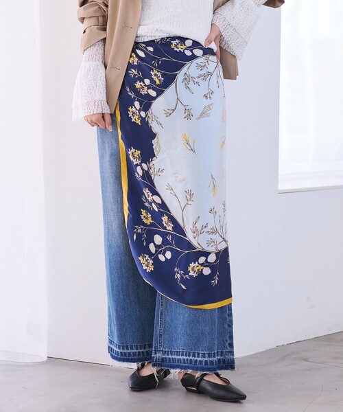 花柄スカーフ 約90cm x 90cm~~ VIS（ビス） スカーフ バンダナ アソート柄スカーフ 90cm レディース