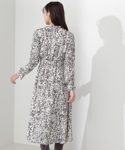 「NATURAL BEAUTY BASIC」 長袖ワンピース SMALL グレー系その他 レディースの画像