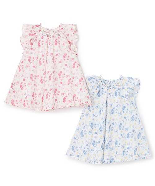 petit main ワンピース 「リンク」花柄Aラインワンピース キッズ 子供