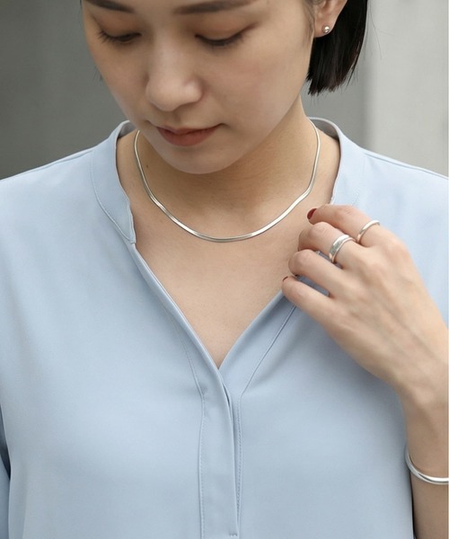 ネックレス SV925フラットチェーンネックレス レディースの画像