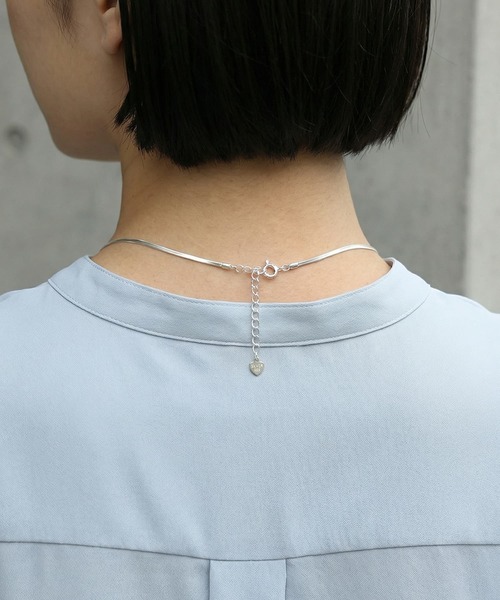 ネックレス SV925フラットチェーンネックレス レディースの画像