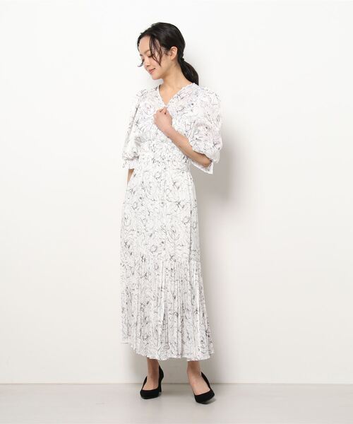 「SNIDEL」 長袖ワンピース 0 アイボリー レディース_画像2