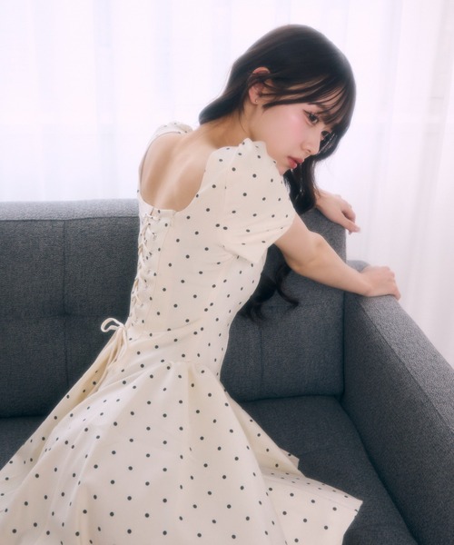 TITTY&CO.(ティティーアンドコー) ワンピース 半袖 ドット TITTY&CO.(ティティーアンドコー) ワンピース 半袖 ドット