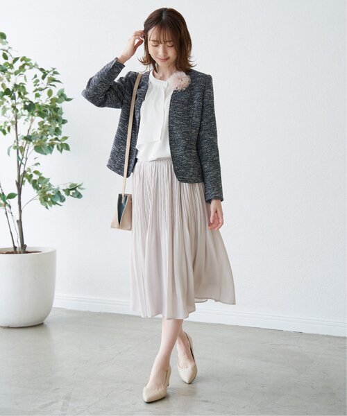 「IKKA LOUNGE」 ロングスカート L ネイビー レディース_画像7
