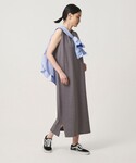 ワンピース 夏 ワッフルボーダー ノースリーブ...の詳細画像4
