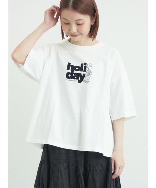 Samansa Mos2（サマンサモスモス） tシャツ ヴィンテージ風天竺