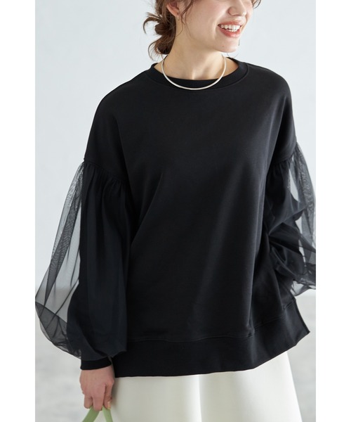 「&. NOSTALGIA」 スウェットカットソー FREE チャコールグレー レディース_画像2