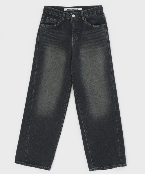 「BLACKUP」 デニムパンツ MEDIUM ダークブルー レディース_画像5
