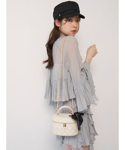 SNIDEL HOME ショルダーバッグ バッグ リボンキルティングバニティ