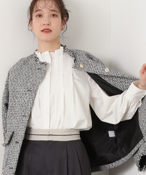 「N.(N. Natural Beauty Basic)」 長袖ブラウス MEDIUM ネイビー レディース_画像2