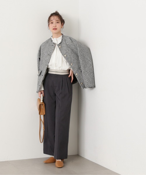 「N.(N. Natural Beauty Basic)」 長袖ブラウス MEDIUM ネイビー レディース_画像3