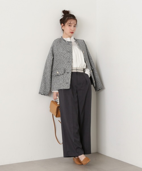 「N.(N. Natural Beauty Basic)」 長袖ブラウス MEDIUM ネイビー レディース_画像4