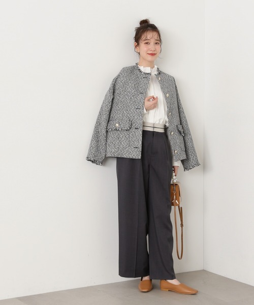 「N.(N. Natural Beauty Basic)」 長袖ブラウス MEDIUM ネイビー レディース_画像5