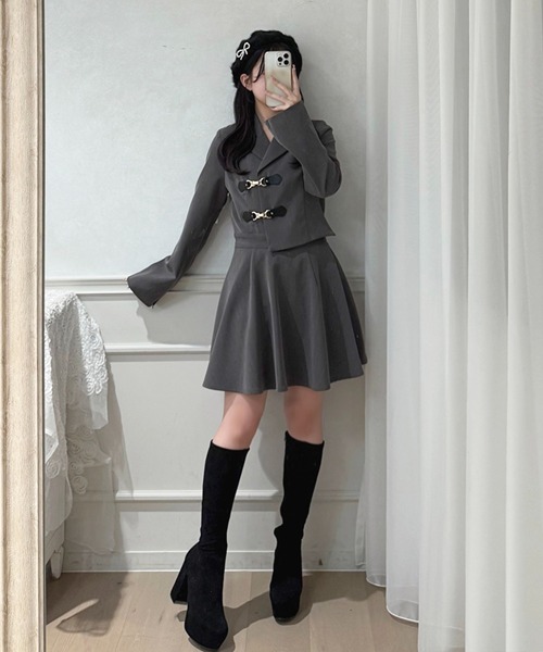 「apres jour」 長袖ワンピース フリー ブラック レディース_画像6