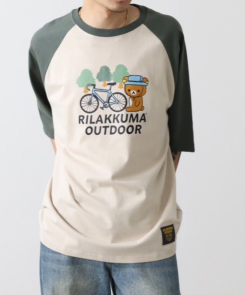 FUNALIVE（ファンアライブ） tシャツ リラックマアウトドア 袖配色