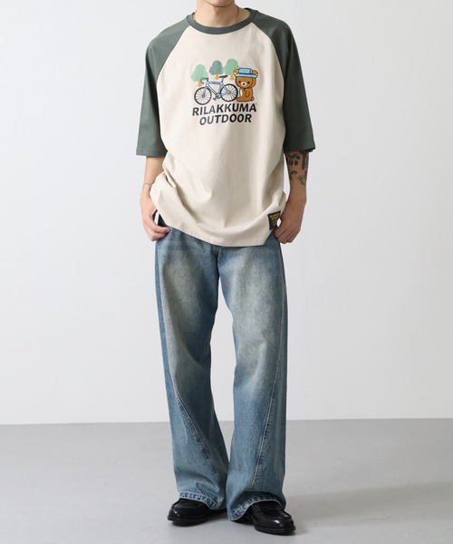 FUNALIVE（ファンアライブ） tシャツ リラックマアウトドア 袖配色