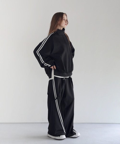 「LILL」 パンツ L ブラック×パープル メンズ_画像7