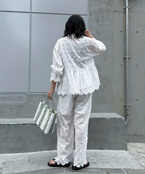 「fredy emue」 7分袖ブラウス 38 ネイビー レディース_画像7