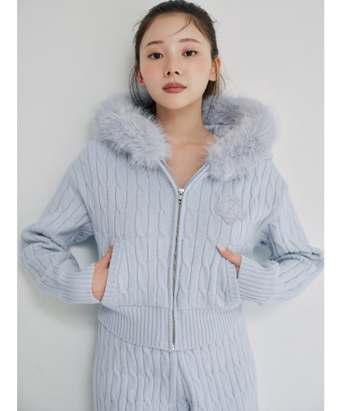 SNIDEL（スナイデル） パーカー 「セットアップ対応」ファーニット