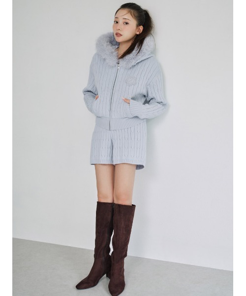 SNIDEL ジップアップパーカー＆パンツ セットアップ SNIDEL（スナイデル） パーカー 「セットアップ対応」ファーニット