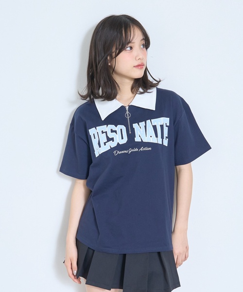 「LOVETOXIC」 「KIDS」半袖カットソー - ネイビー キッズ_画像8