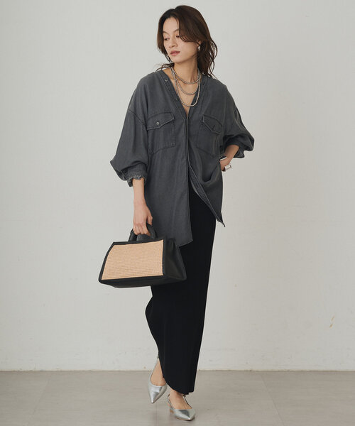 「LOUNGEDRESS」 長袖ブラウス FREE ブラック レディース_画像2